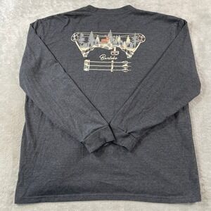 Burlebo Shirt Mens XL Gray Long Sleeve Pocket Bow Hunting Outdoor Fishing